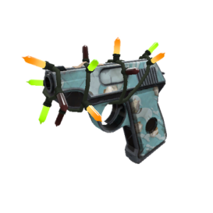 Unusual Festivized Professional Killstreak Blue Mew Pistol (Field-Tested)