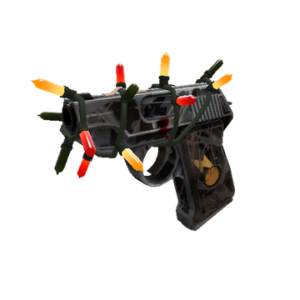 Unusual Festivized Specialized Killstreak Black Dahlia Pistol (Battle Scarred)