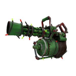 Festivized Elfin Enamel Minigun (Battle Scarred)
