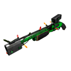 Strange Festivized Professional Killstreak Health and Hell (Green) Rescue Ranger (Well-Worn)