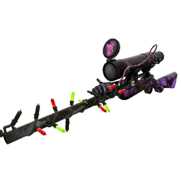 Strange Festivized Purple Range Sniper Rifle (Battle Scarred)