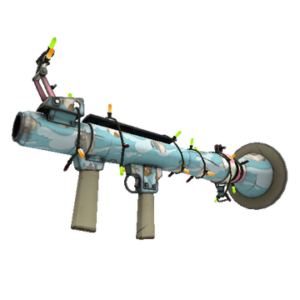 Strange Festivized Specialized Killstreak Blue Mew Rocket Launcher (Minimal Wear)