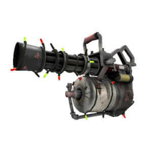 Strange Festivized Specialized Killstreak Mister Cuddles Minigun (Battle Scarred)