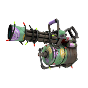Unusual Festivized Professional Killstreak Brain Candy Minigun (Well-Worn)
