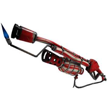 Unusual Professional Killstreak Peppermint Swirl Flame Thrower (Well-Worn)