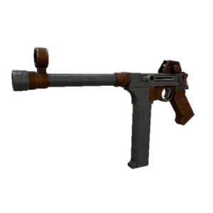 Unusual Specialized Killstreak Damascus and Mahogany SMG (Minimal Wear)